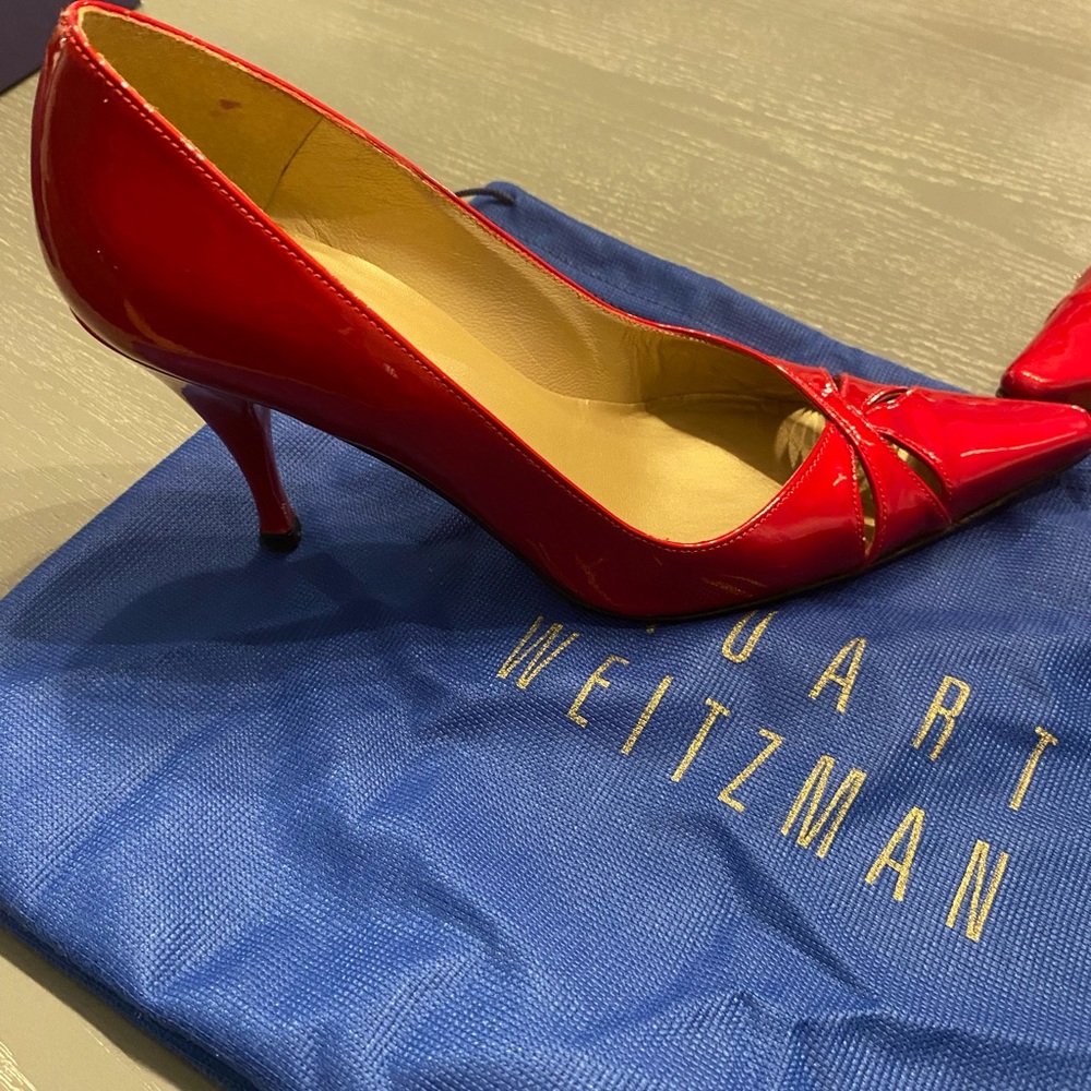 Stuart Weitzman Idol Red Quasar Pumps